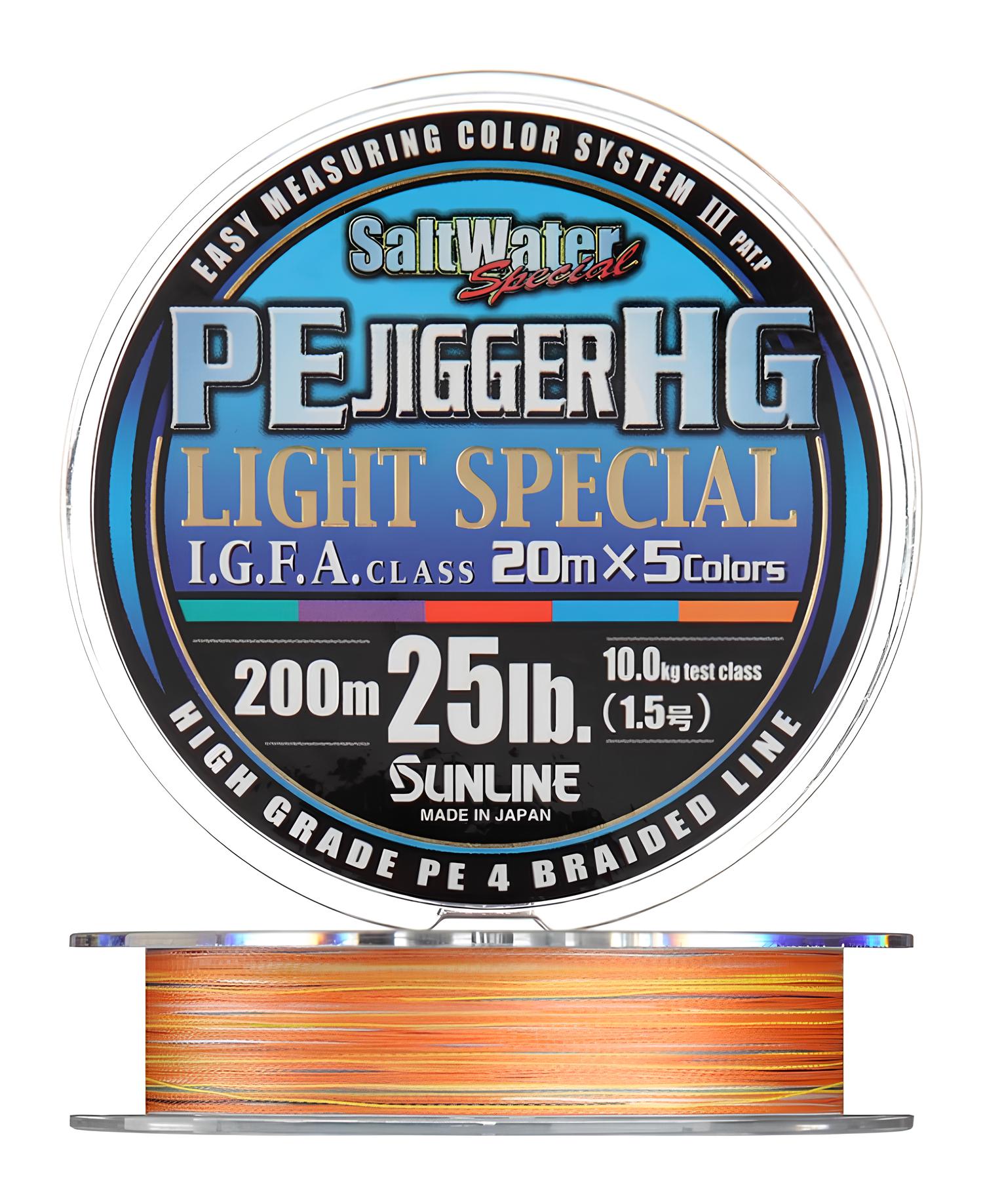 Шнур Sunline PE JIGGER HG LIGHT SPECIAL 200m #0.6 10lb 4.2kg