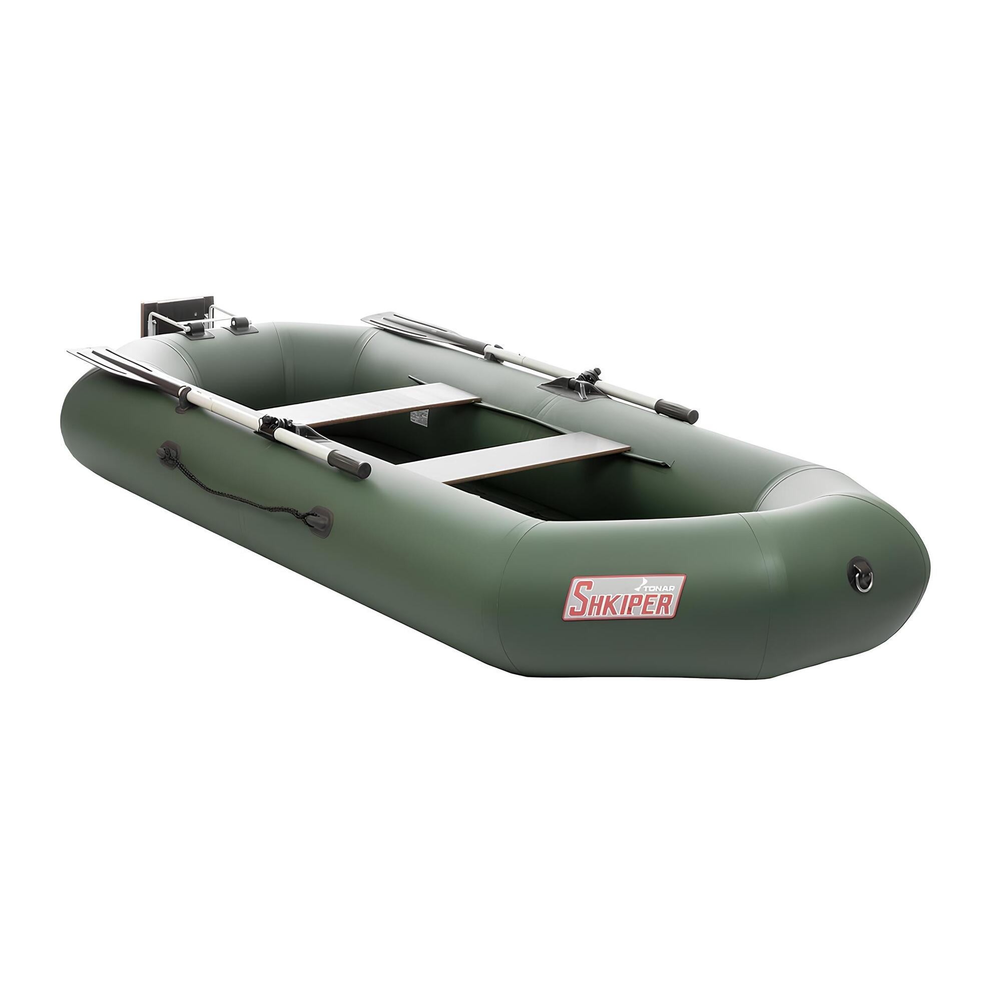 Лодка гребная Шкипер 280НТ зеленый