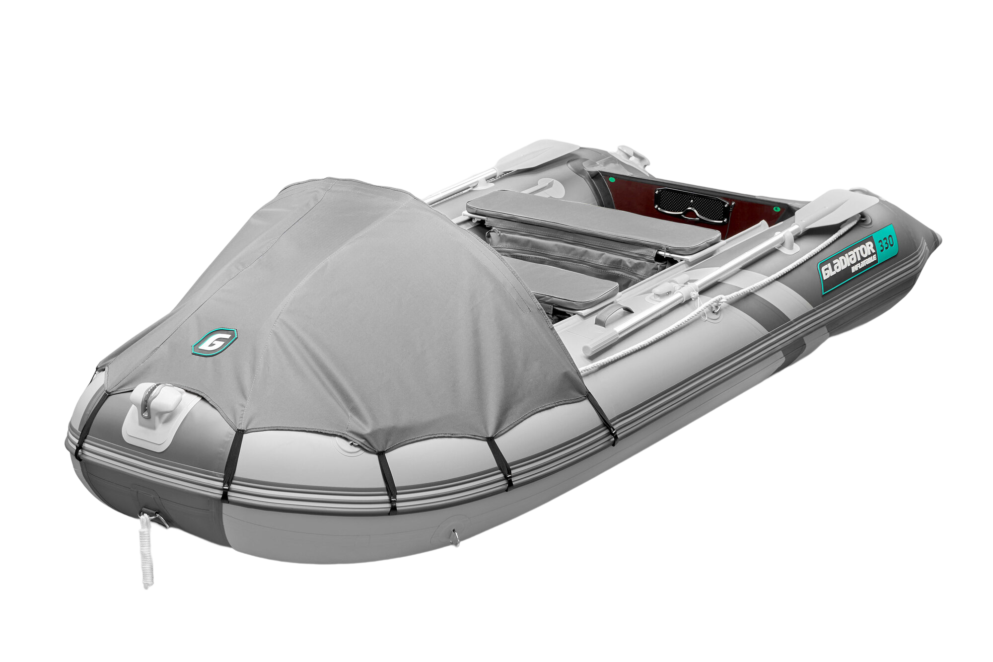 Надувная лодка GLADIATOR C330AL (светло-темносерый)