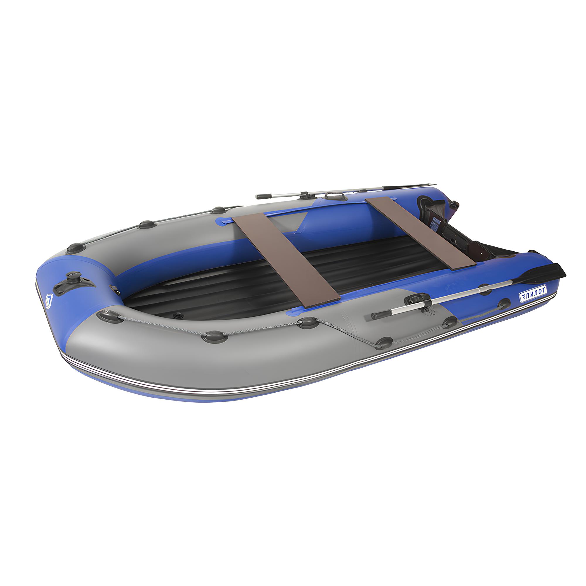 Лодка надувная Пилот М-340 НДНД (серый/синий)