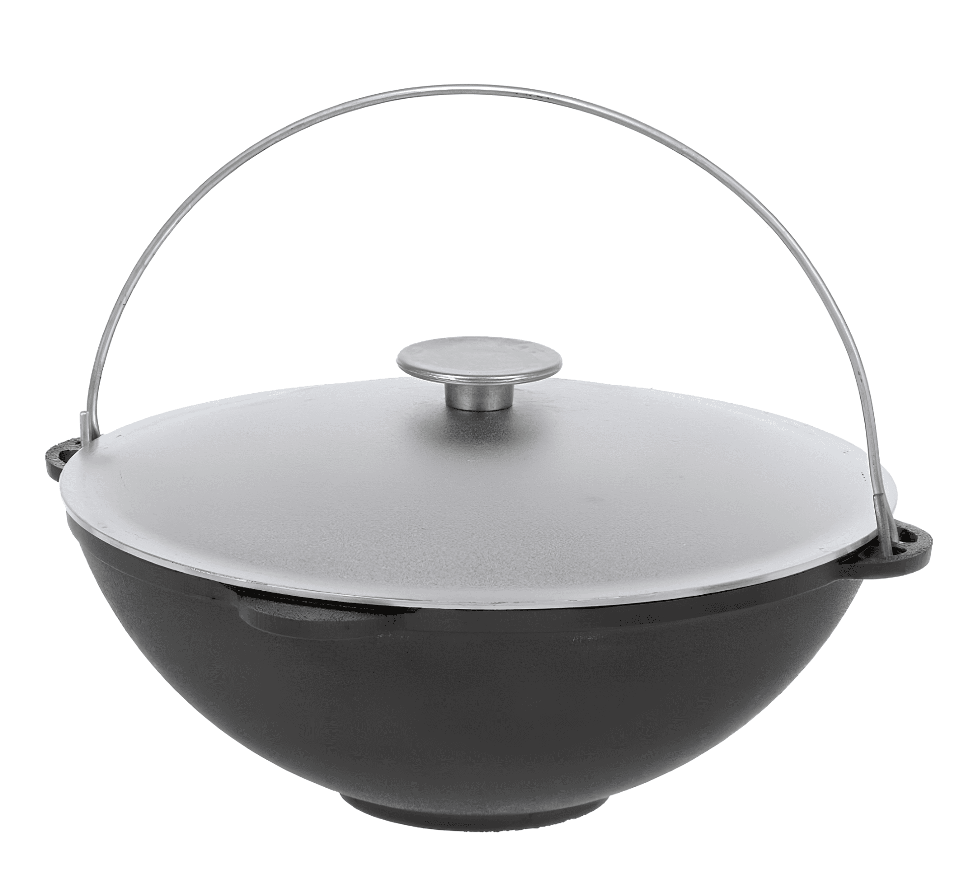 Казан чугунный походный татарский с крышкой, 8 л, д360  ГАРДАРИКА