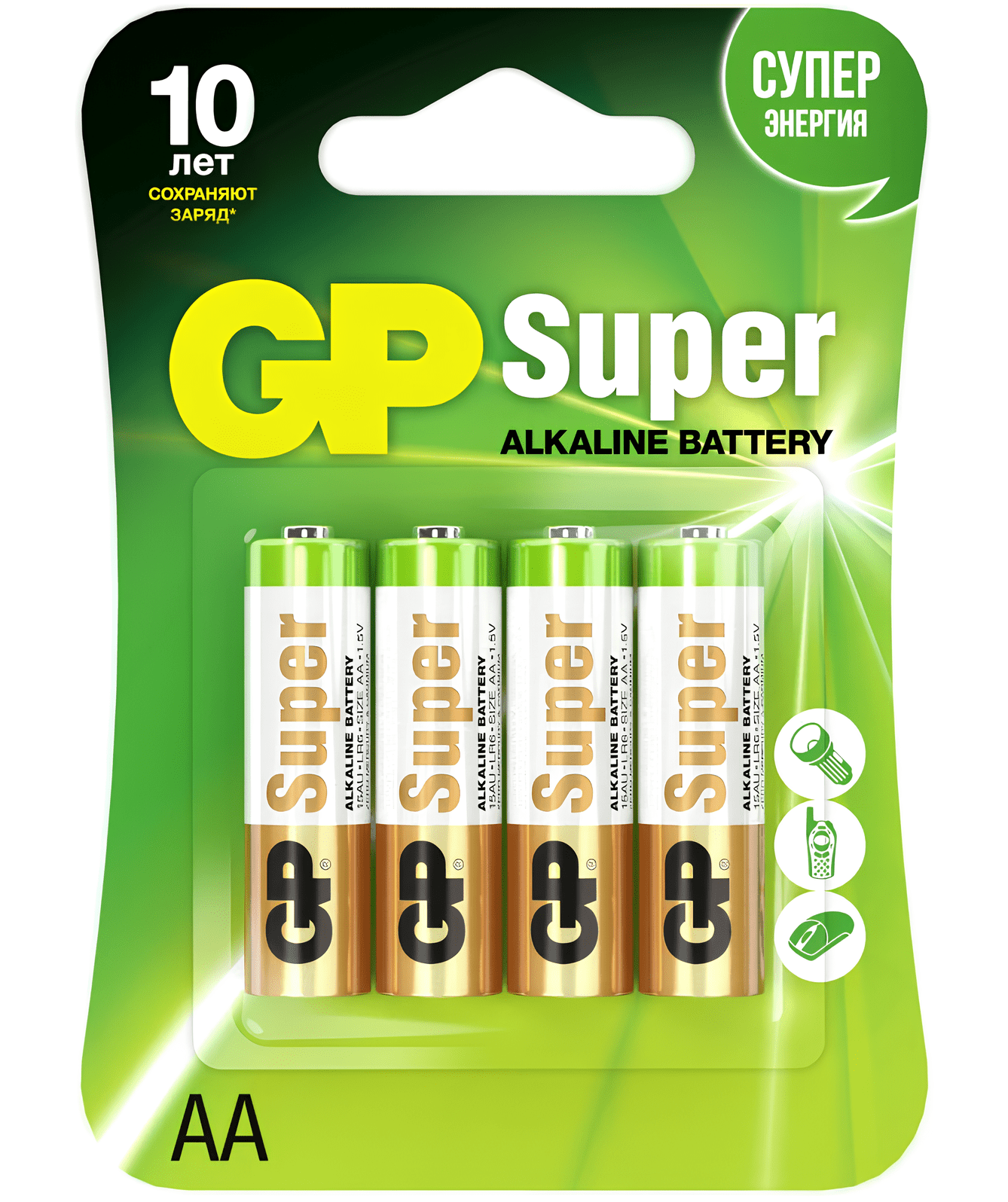 Батарейка  GP Super Alkaline 15A(AA/LR06) FSB4