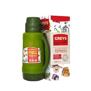 Термос Greys SM-203 1,8л (со стеклянной колбой, зеленый)