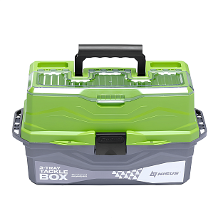 Ящик NISUS N-TB-3-G Tackle Box (44,5*25*22) 3-полочный зеленый