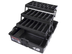 Ящик рыболовный Meiho Versus VS-7040 3 полки (черный) 390*220*220 мм